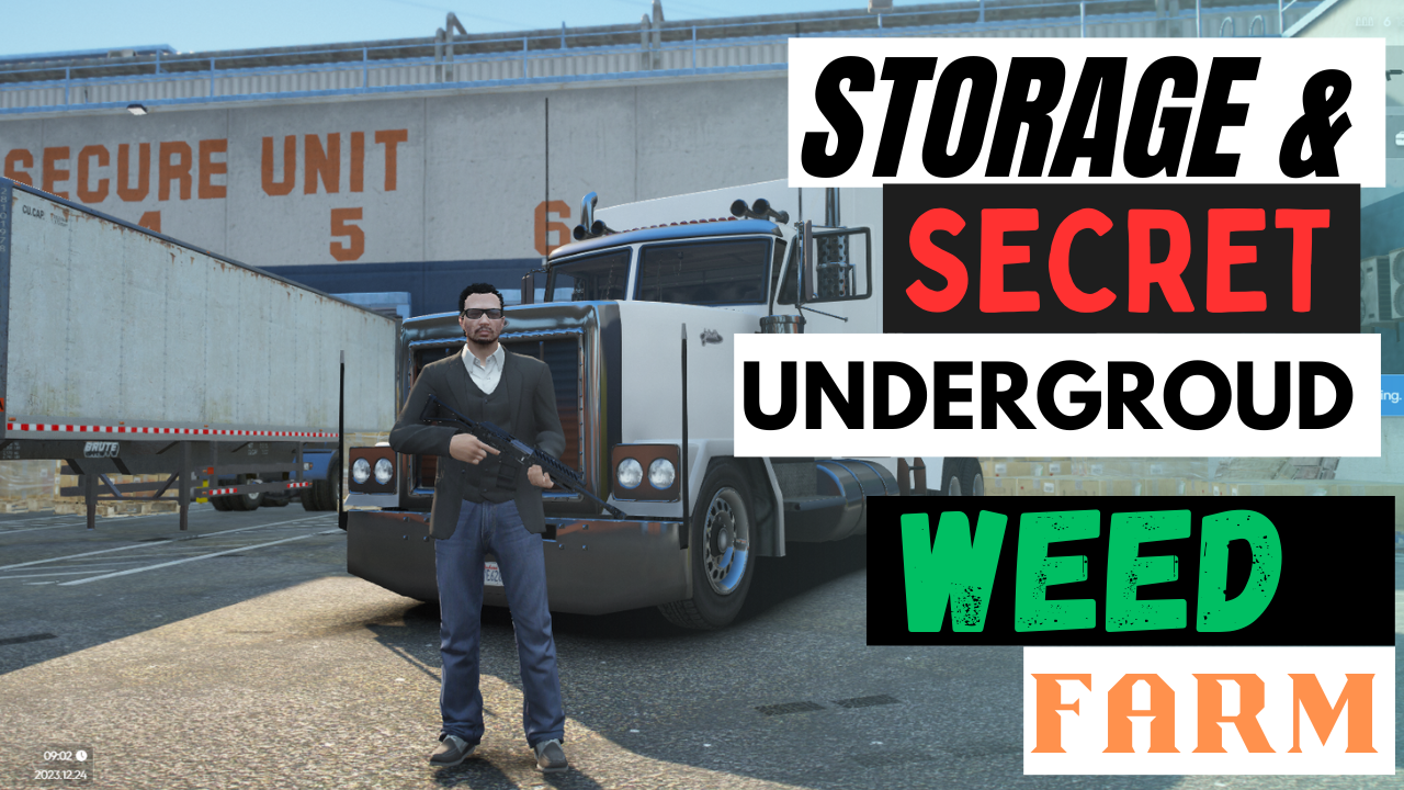 STORAGE & SECRET UNDERGROUND WEED FARM FOR GTAV FIVEM QBCORE SERVER | STORAGE UNIT