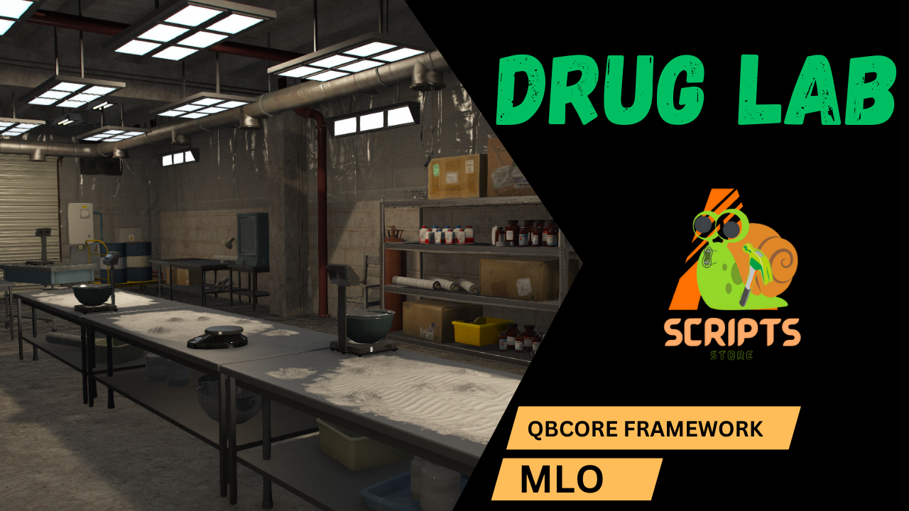Drug Lab Interior MLO For GTAV FIVEM QB CORE SERVER | HIDEOUT PLACE |HIDDEN METH LAB
