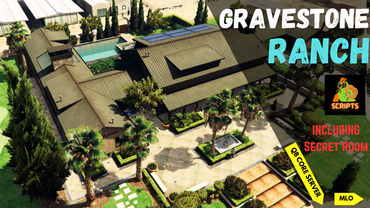 Gravestone Ranch Villa MLO | Secret Room | Ymaps | QBCoe| Fivem MODES