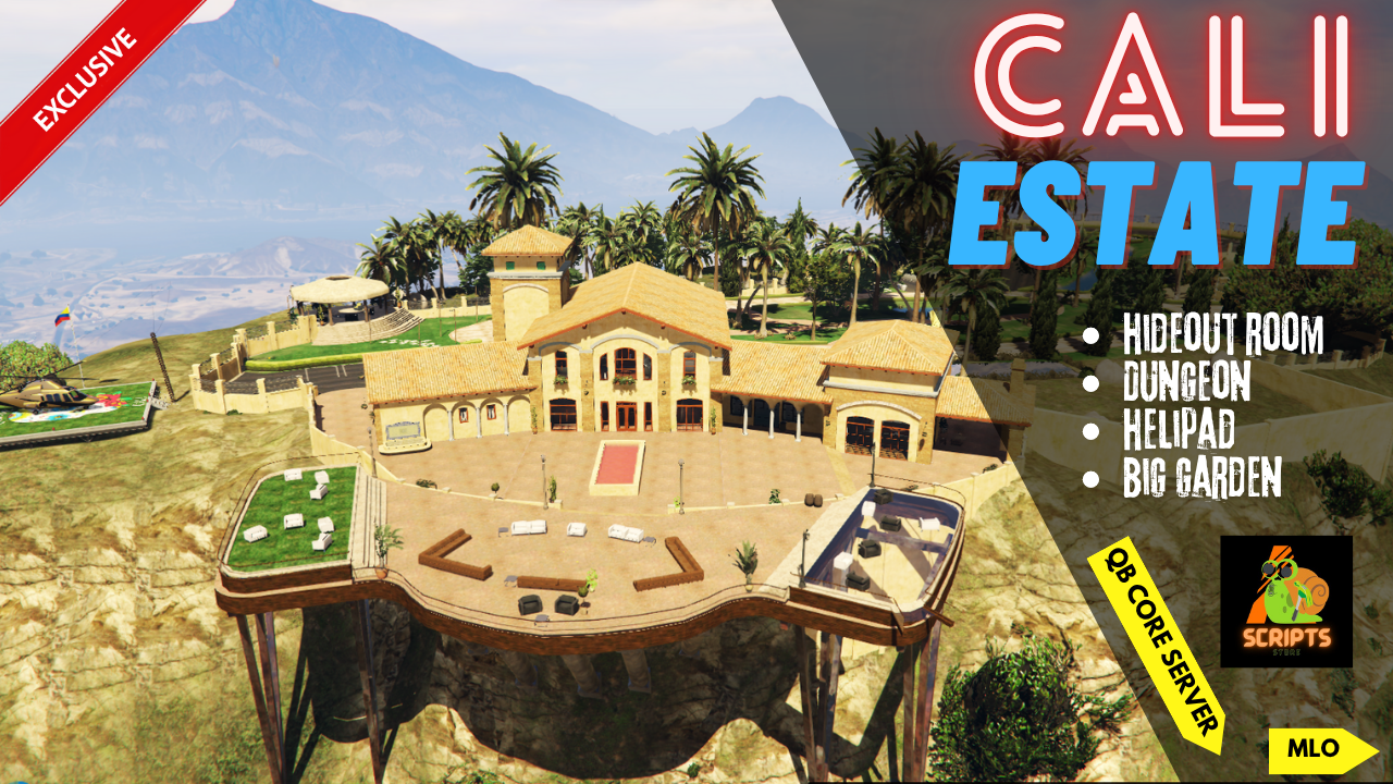 CALI ESTATE MANSION | MANSION MLO | YMAPS | FIVEM MODES | MOUNTAIN MANSION MLO