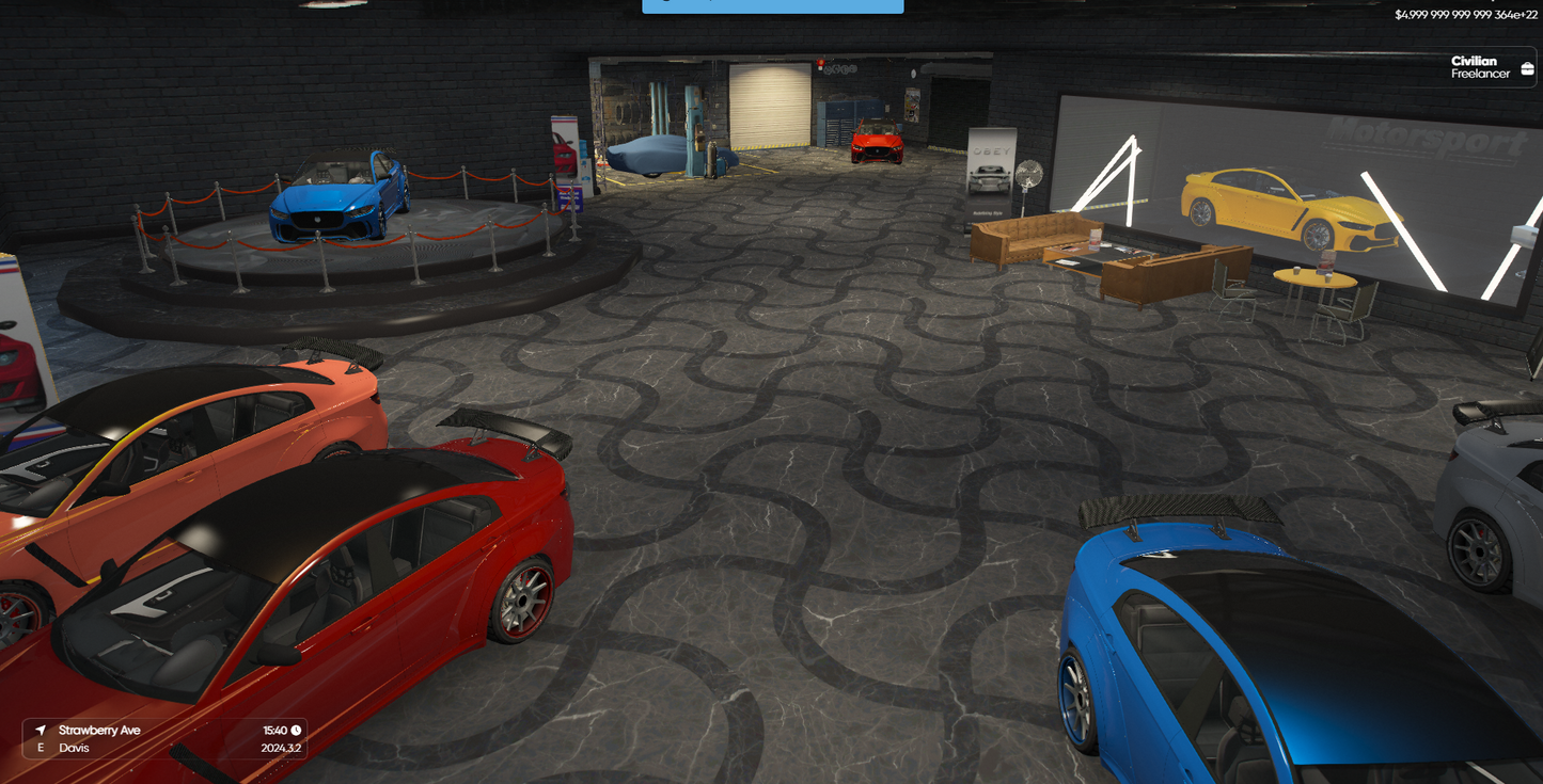 Premium Deluxe Motorsport MLO For GTAV FiveM QBCore Sever | Car Dealers | Car Showroom