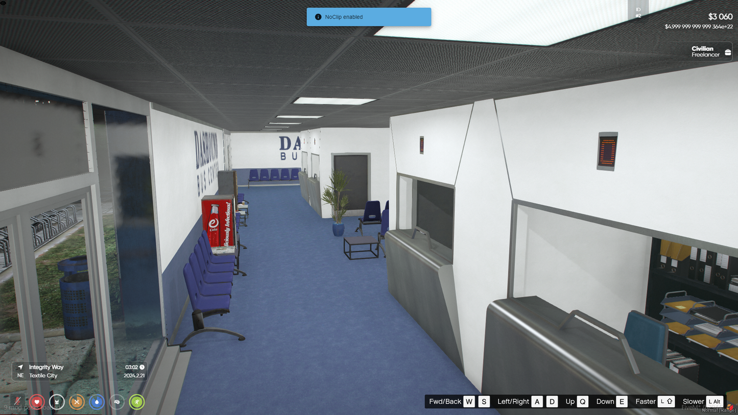 DASHOUND TICKETE HALL FOR GTAV FIVEM QB CORE SERVER | BUS DEPORT