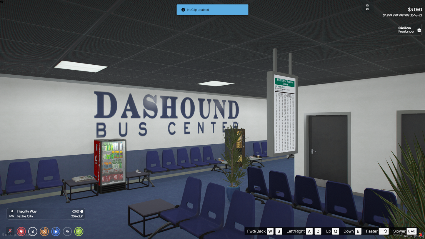 DASHOUND TICKETE HALL FOR GTAV FIVEM QB CORE SERVER | BUS DEPORT