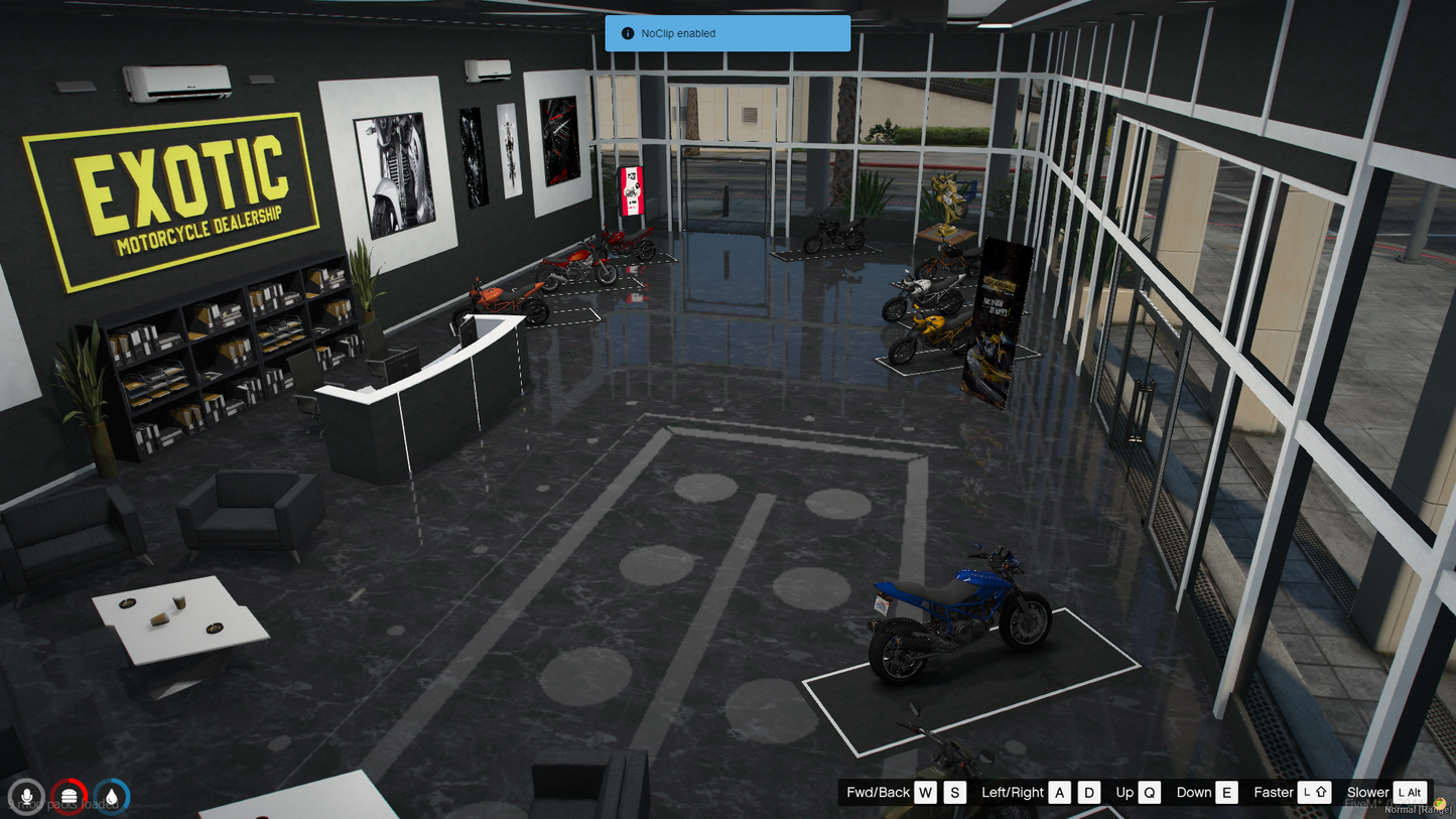 Motorcycle Dealer Shop MLO For GTAV FIVEM QBCore Server | Bike Shop