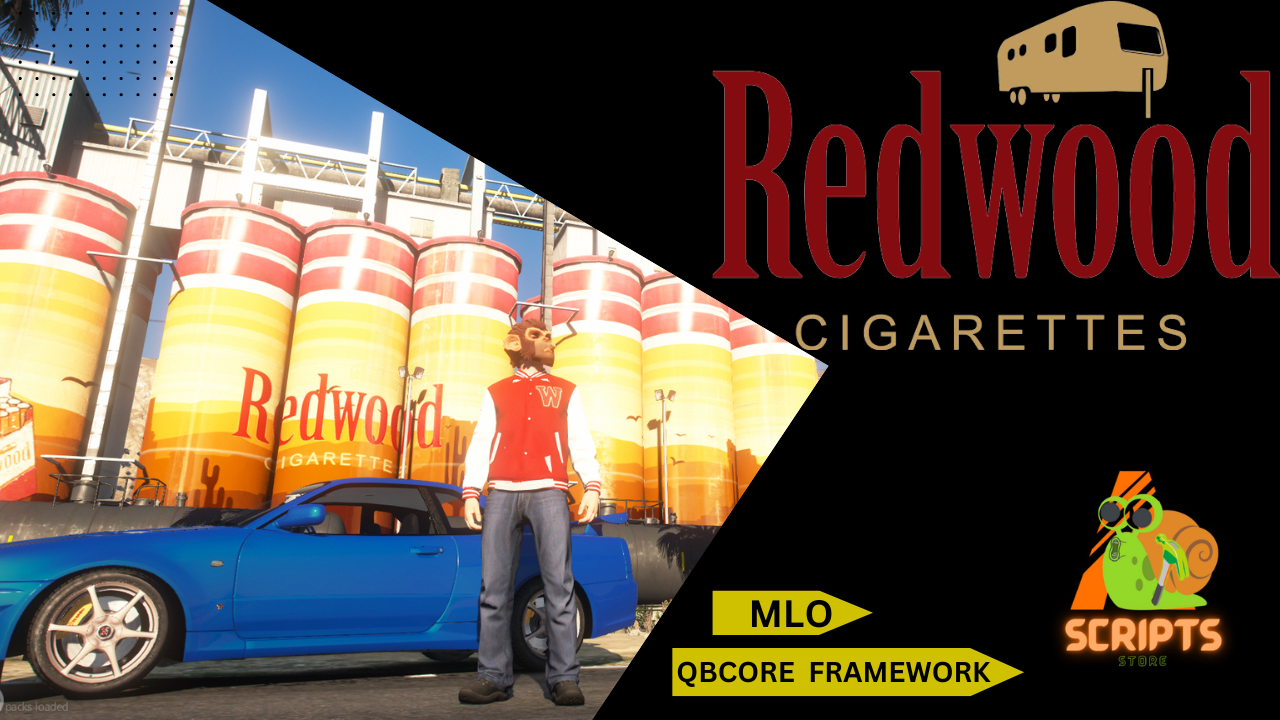 REDWOOF CIGARETTES FACTORY WITH FARM MLO FOR GTAV FIVEM QB CORE SERVER | REDWOOF CIGARETTES MOD