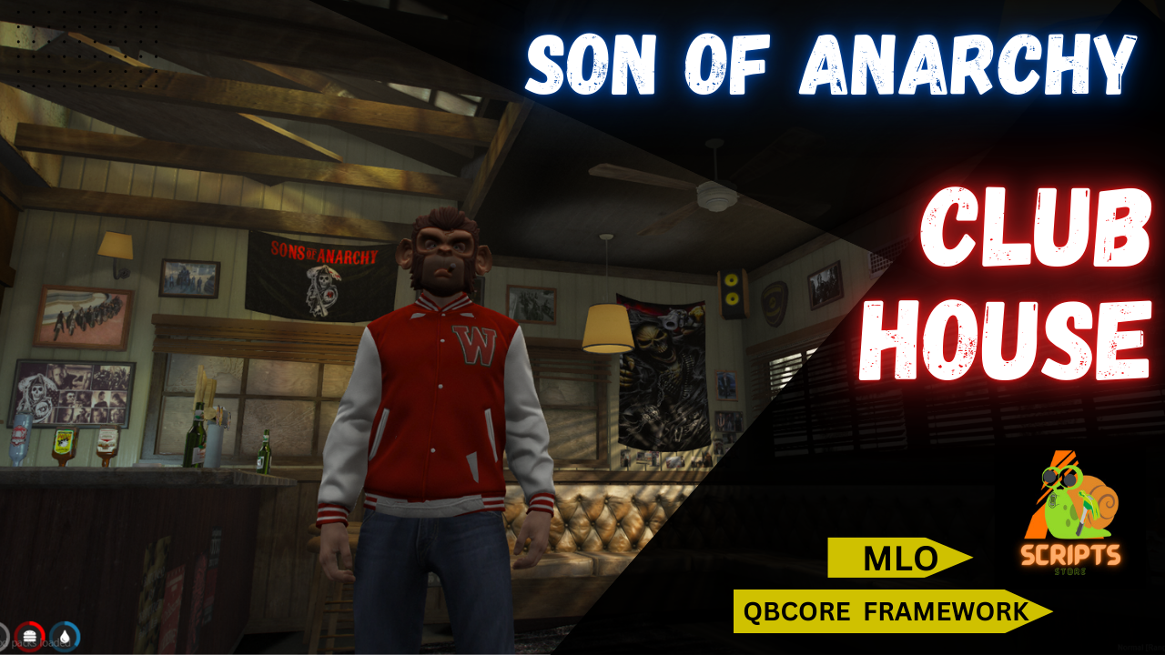 SONS OF ANARCHY CLUBHOUSE MLO FOR GTAV FIVEM QBCORE SERVER | MAFIA CLUB HOUSE | GANG CLUB