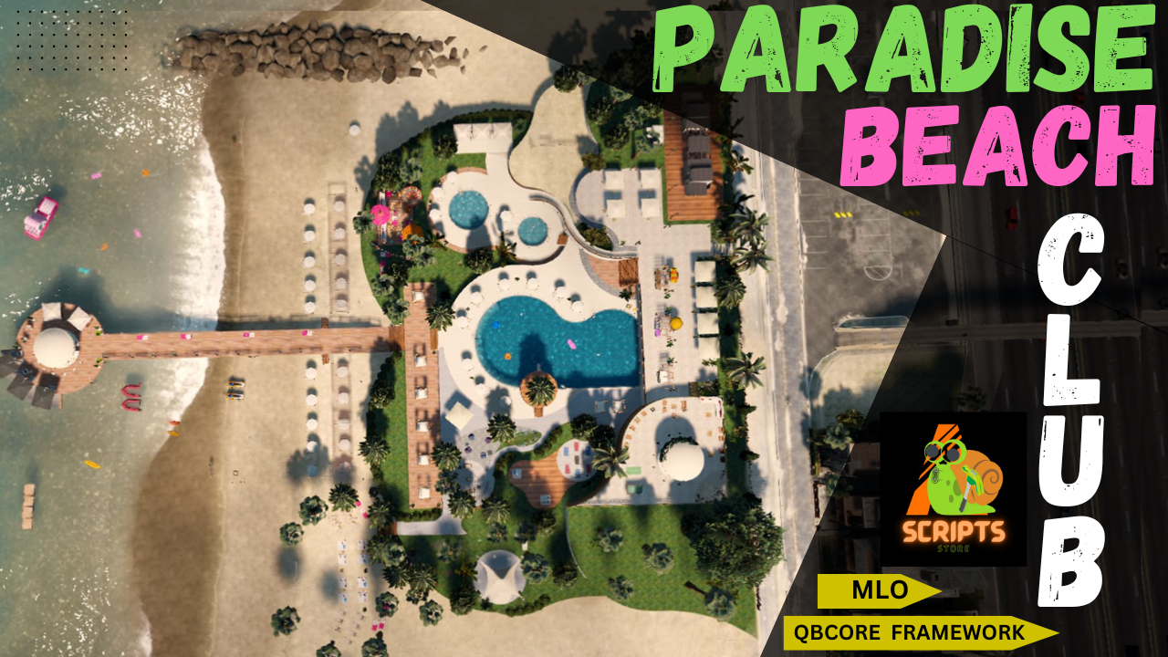 Paradise Beach Club MLO | Ymaps | Restaurant MLO | Leisure Park MLO | FiveM QBCore