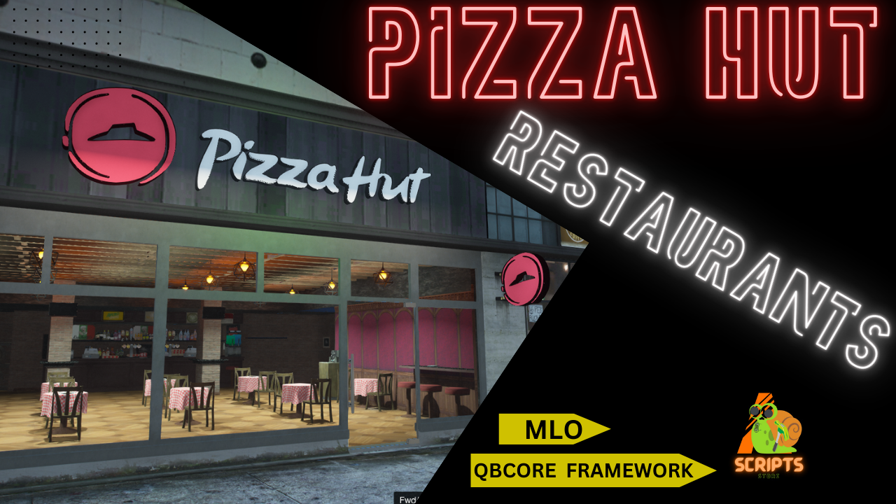 PIZZA HUT MLO FOR GTAV FIVEM QBCORE SERVER | PIZZA HUT RESTAURANTS MOD