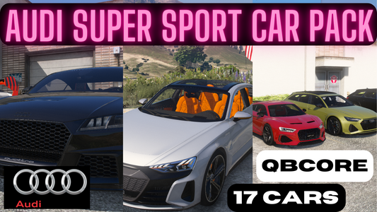 Audi super sport Car Pack For GTAV FIVEM QBCORE Server | MLO