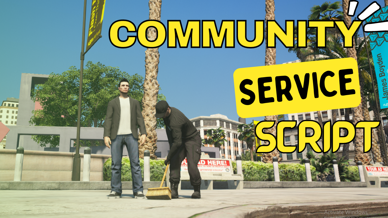 Community Service Script For GtaV FiveM Scripts | QBCore | Social Work Script