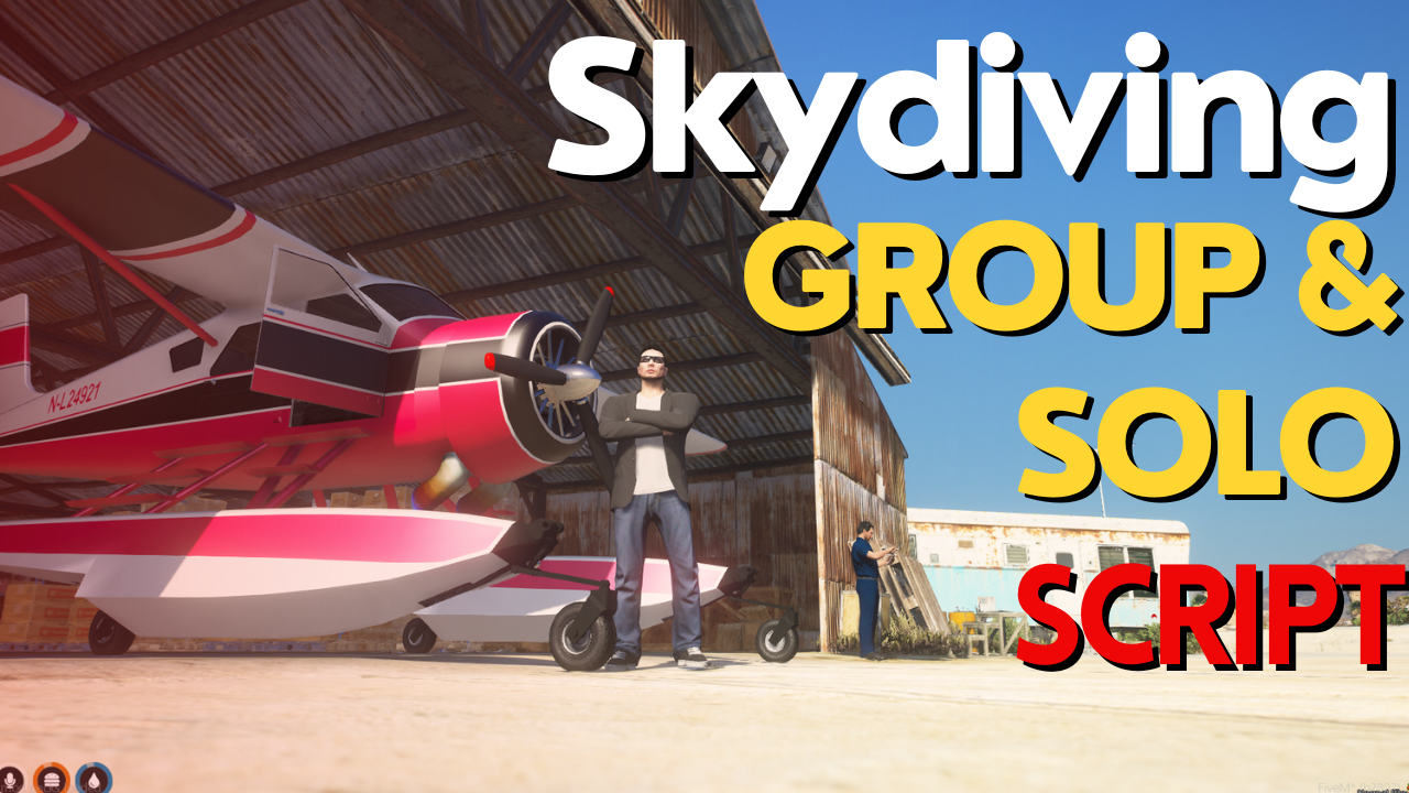 Skydiving Group & Solo Script Fo GTAV FIVE M SERVER QBCORE