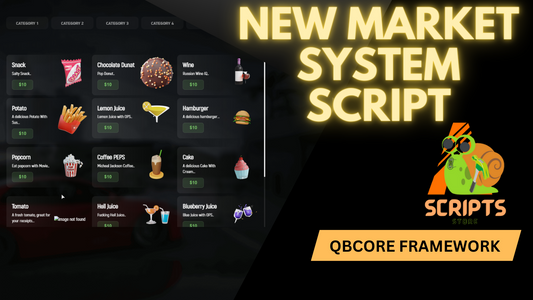 QBCore New Market System Script For FiveM Game Servers | New UI