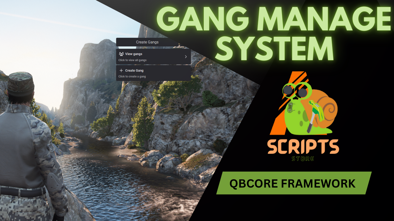 QBCore Gang Manage System Script For FiveM Game Servers