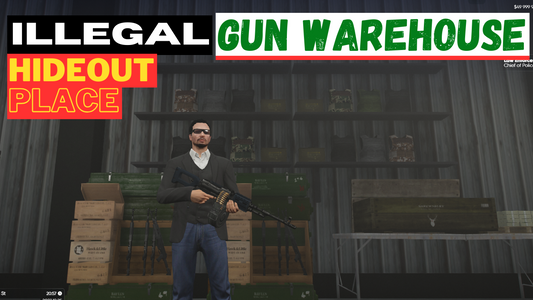 ILLEGAL GUN WAREHOUSE FOR GTAV FIVEM QBCORE SERVER | BLACKMARKET GUN STORE