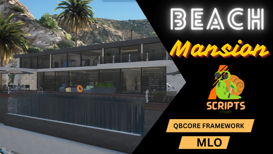 Beach Mansion MLO Server For GTAV FiveM QB CORE Server | Luxury Villa