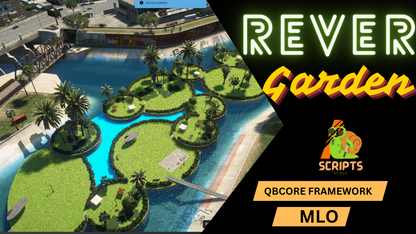 Rever Garden MLO For GTAV FIVEM QB CORE SERVER | Water Garden Area