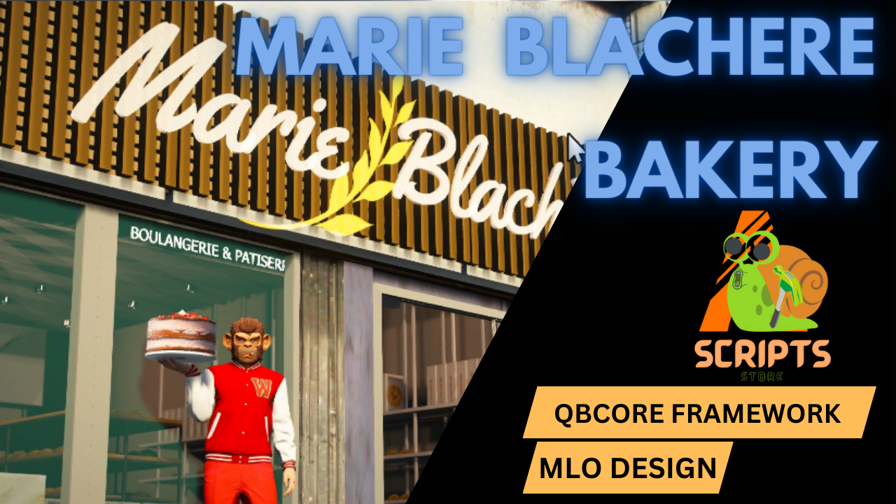 MARIE BLACHERE  BAKERY MLO For GTAV FiveM QBcore Server | Restaurant MLO