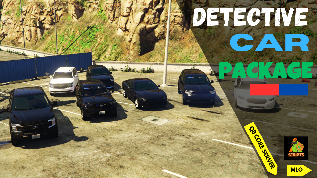 DETECTIVE CAR PACKAGE | Car Pack | Ymaps | QB Core | FiveM Modes