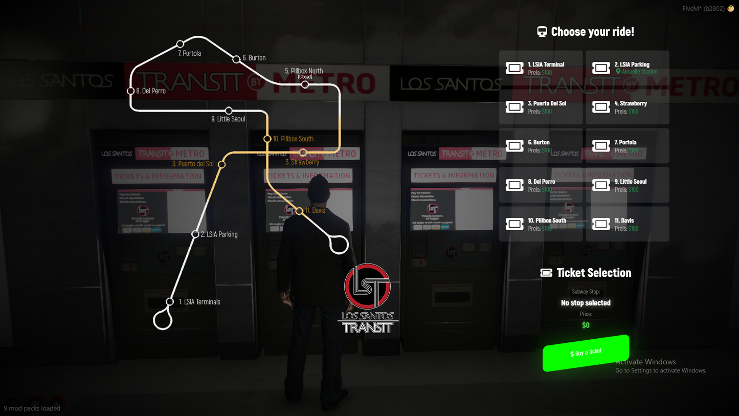 Subway Train Script for GtaV FiveM Script Server