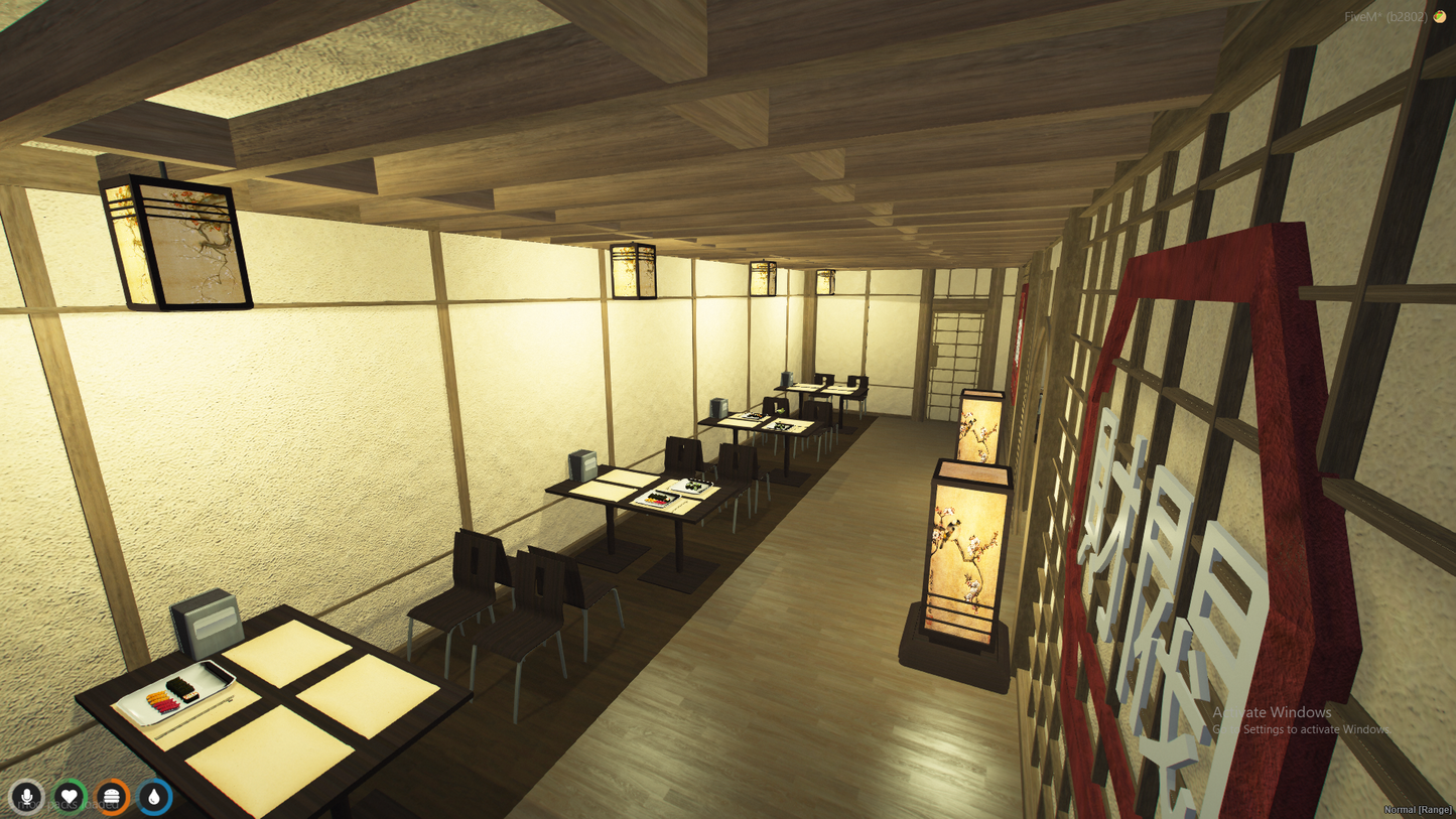 Japanese  Restaurant MLO For GTAV FiveM Server QBCorre