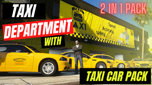 Taxi Department With Taxi Car Pack | 2 in 1 MLO Pack  For FiveM QBCore Server