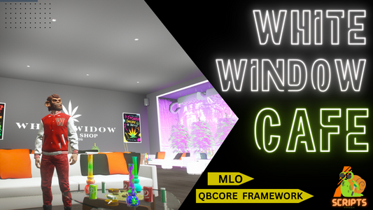 White Window Cafe MLO For GtaV FiveM QB Core Server | Weed Shop