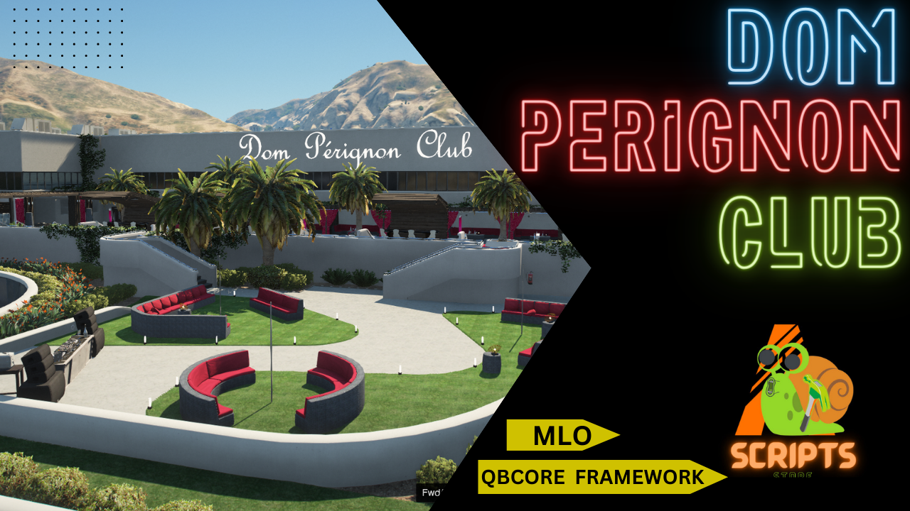 DOM PERIGNON CLUB MLO FOR GTAV FIVEM QBCORE SERVER | Casino MLO | ROOFTOP Restaurants