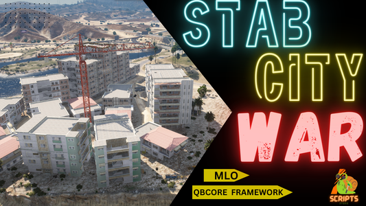 STAB CITY WAR MLO FOR GTAV FIVEM QB CORE SERVER | WARZONE MLO