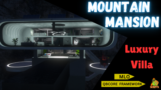 MOUNTAIN MANSION MLO FOR GTAV FIVEM QBCORE SERVER | LUXURY VILLA  MLO