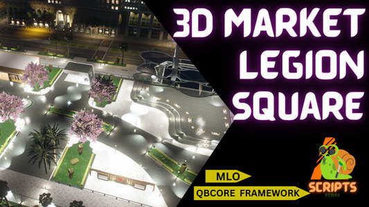 3D Market Legion Square MLO For GTAV FiveM QBCore Server |  Shpping Mall