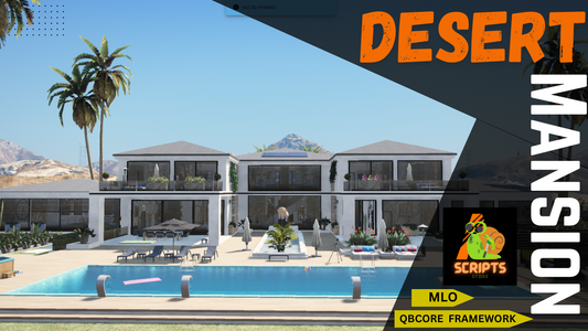 Desert Mansion | Luxury Villa For GTAV FIveM QBCore Server | Modern Mansion | Ymaps
