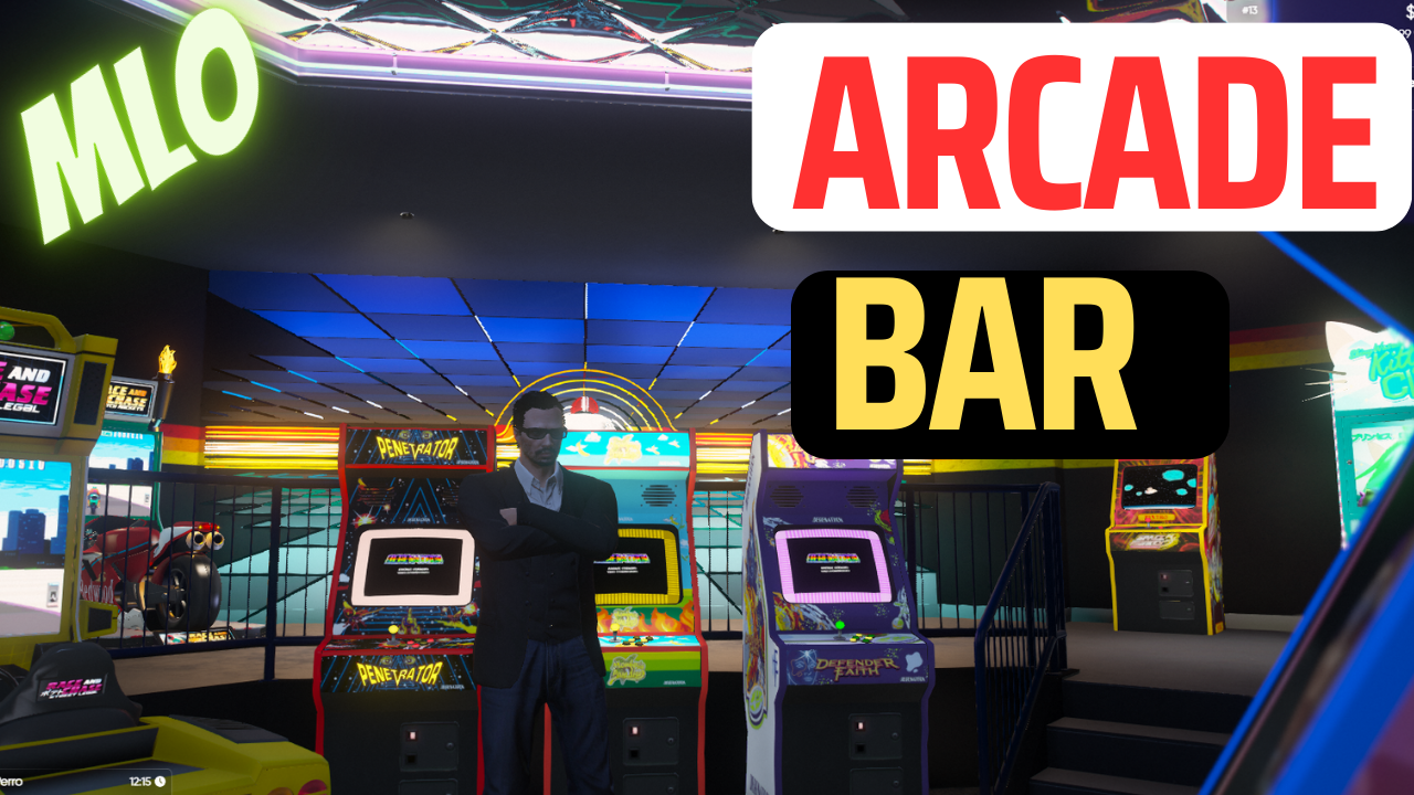 Arcade Bar Interior MLO For GTAV FIVEM QBCORE SERVER | Casino Game ...