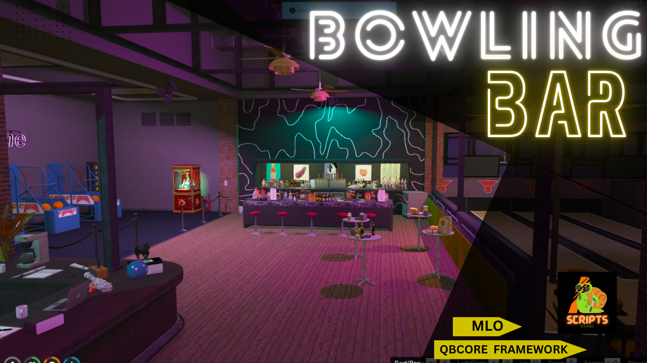 BOWLING BAR MLO FOR GTAV FIVEM QBCORE SERVER | YMAP | SPORT MLO PACKAGE