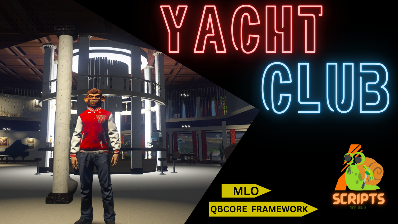 YACHT CLUB FIVEM MLO MOD FOR GTAV FIVEM QBCORE SERVER | CLUB MLO | BAR MLO