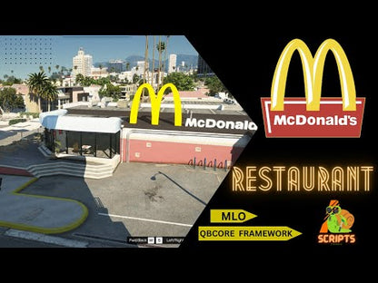 McDonald's Restaurants MLO FOR GTAV FIVEM QBCORE Server | Buger Restaurants