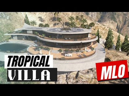 New Tropical Villa Luxury Mansion For GTAV FiveM QBCore Server | Biggest Mansion