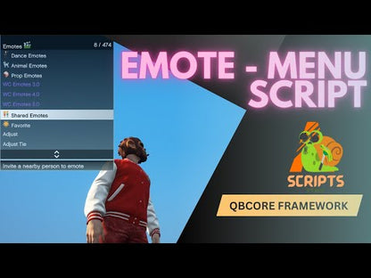 QBCore Emote Menu Script For FiveM Game Servers