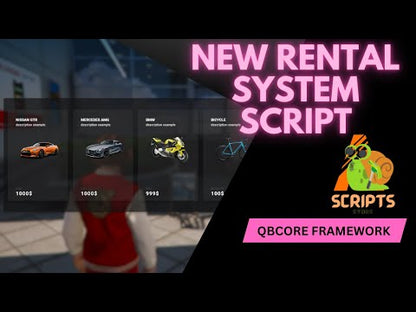 QBCore New Rental System For FiveM Game Servers