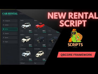 QBCore New Rental Script For FiveM Game Servers