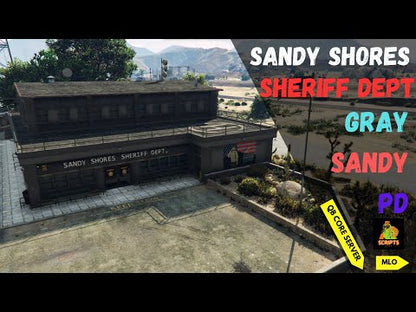 Sandy Shores Sheriff Dep | Gray Sandy PD | Ymaps | MLO | FiveM Modes| QB Core Server