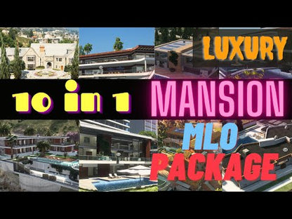 Luxury Mansion MLO Package | 10 Mansion Collection  | 10 In 1 For GTAV FiveM Game Server