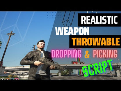 QBCore Weapon Throwable  | Realistic Dropping & Picking Weapon For GTA V FiveM Game Server